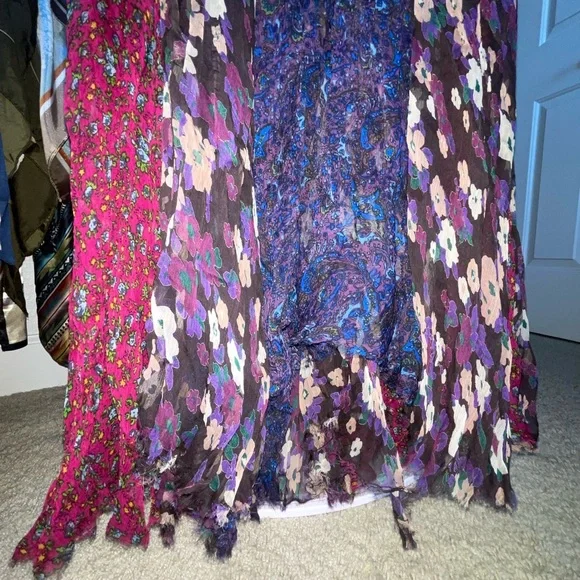 Free People Purple Dress with Gold Beaded Detail - Picture 2 of 5